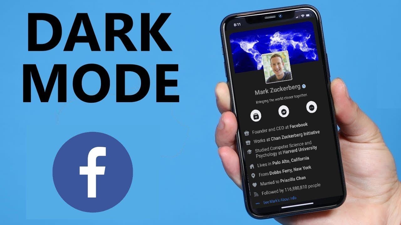 how to turn on dark mode on facebook
