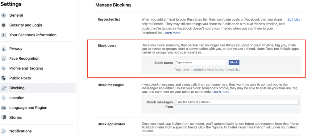 how to unblock on Facebook