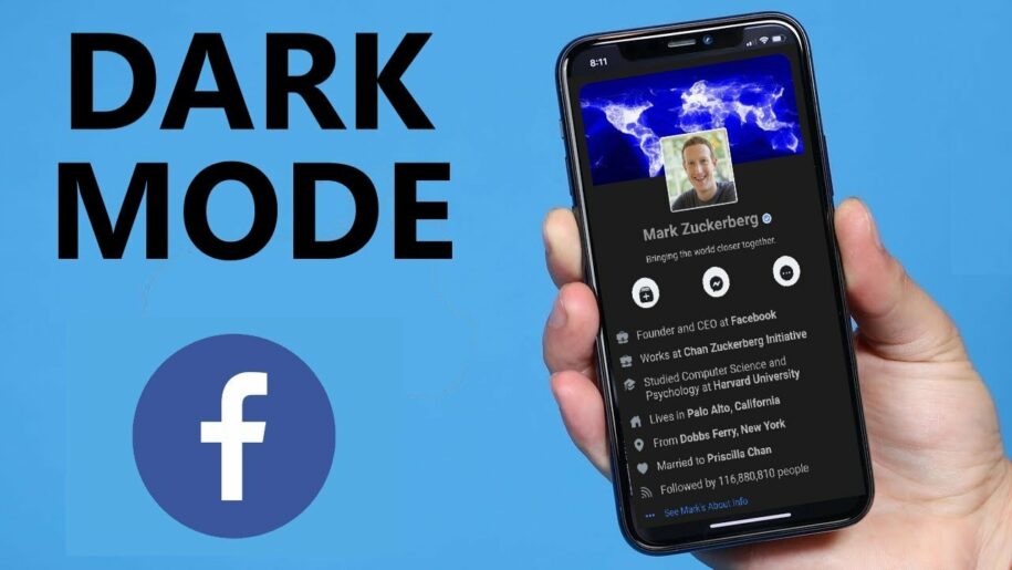 how to turn on dark mode on facebook